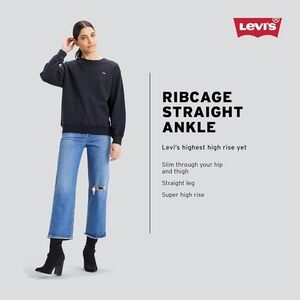 Levi's Women's Ribcage Straight Ankle Jeans 31x29